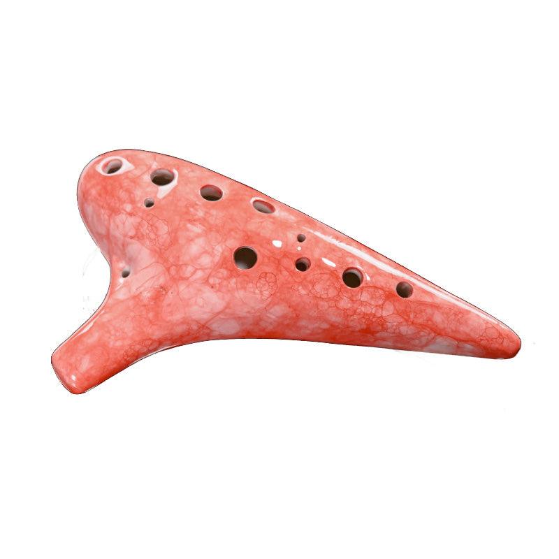 Starry Sky Marbling 12 Hole Alto C Ocarina Ceramic Flute - HLURU.SHOP