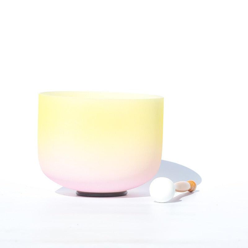 Stitching 7 Colors 440/432Hz Crystal Singing Bowl Rose Quartz Singing Bowl Chakra Sound Bath Bowl - HLURU.SHOP