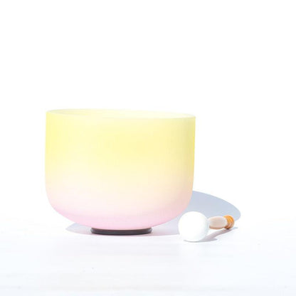 Stitching 7 Colors 440/432Hz Crystal Singing Bowl Rose Quartz Singing Bowl Chakra Sound Bath Bowl - HLURU.SHOP