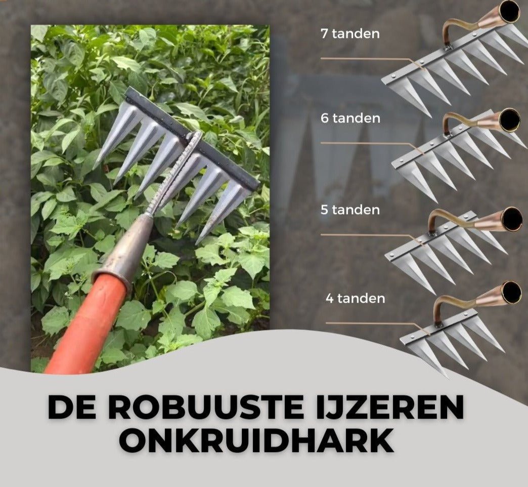 Lighteme Robust iron garden rake