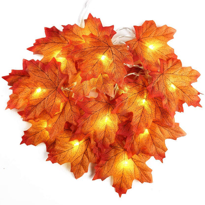 Lighteme Halloween Maple Leaf LED Light String