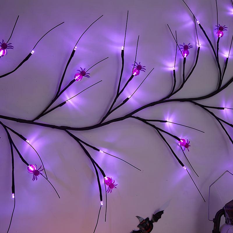 Lighteme Halloween Purple Spider Vine String Lights