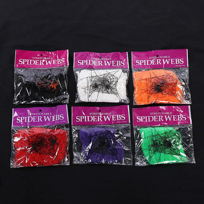 Lighteme Halloween Super Stretch Spider Web