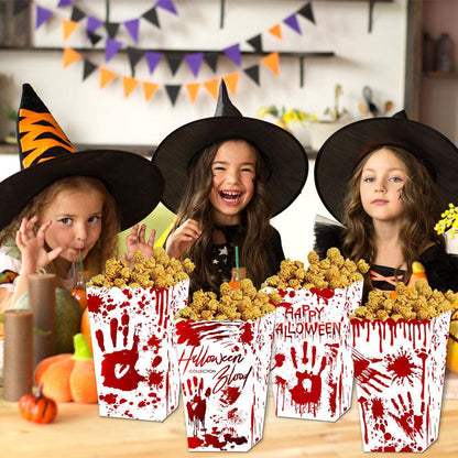 Lighteme 4Pc Halloween Popcorn Boxes