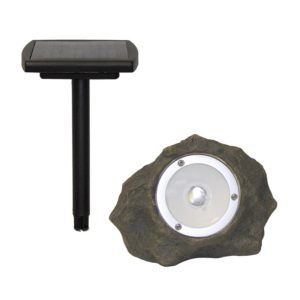 Lighteme 4Pack Outdoor Solar Powered Rock Spotlight Walkway LED Garden Path