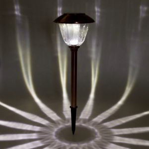 Lighteme 10 Pack Solar Pathway LED Lights Outdoor 15 Lumen-Stainless Steel