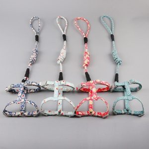 Lighteme Cat Chest Back Floral Traction Belt (4 colors & 2 sizes)