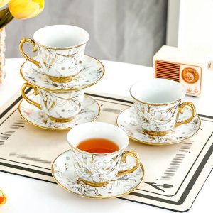 Lighteme Coffee Cup Gold Edge Set