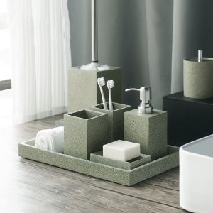 Lighteme Frosted Resin Bathroom Set