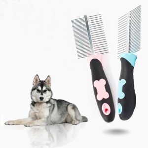 Lighteme Fur Care Double Row Pets Comb (2 colors)