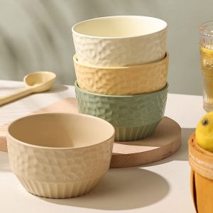 Lighteme Grid Embossed Ceramic Bowl
