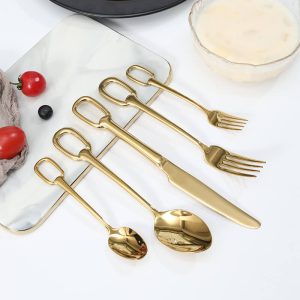 Lighteme Hanging Hole Design Flatware 5 Pcs Set