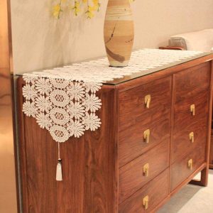 Lighteme Hollow Macrame Table Runner