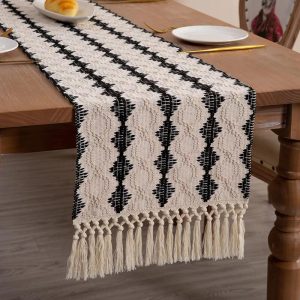 Lighteme Jacquard Cotton Table Runner