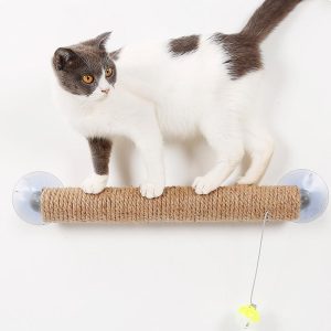 Lighteme Jute Sucker Cat Climbing Wall Scratcher Toy