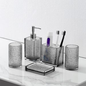Lighteme Minimalist Gray Bathroom Set