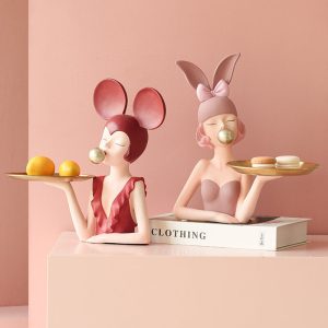 Lighteme Modern Girl Resin Storage Decoration