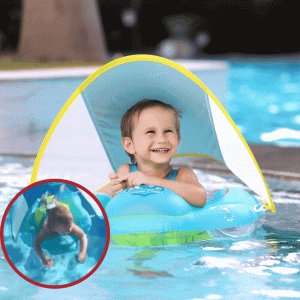 Lighteme Swim Ring - With its detachable sun canopy. exceptional UV protection