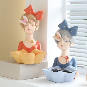 Lighteme Petal Bow Resin Girl Storage