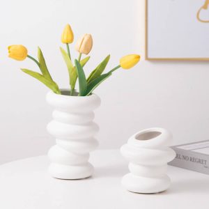 Lighteme Shaped Pebble Ceramic Vase