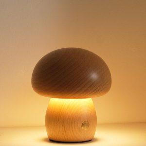 Lighteme Solid Wood Mushroom Lamp