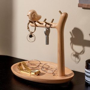 Lighteme Wooden Bird Desktop Storage Rack