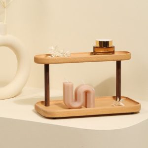 Lighteme Wooden Jewelry Desktop Storage Rack