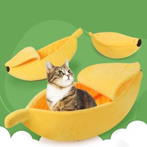 Lighteme Cute Cat Banana Bed
