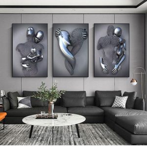 Lighteme Silver Canvas Paintings