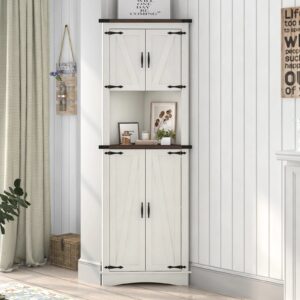 Denis Tall Corner Kitchen Pantry Cabinet