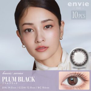 Envie UV One-Day Color Contact Lenses Plum Black