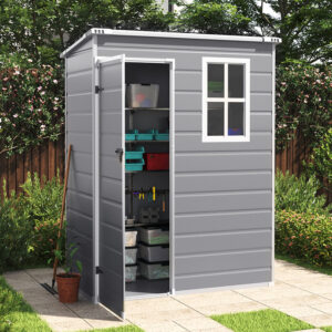 91CM Depth Plastic Lockable Garden Storage Shed with Window