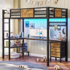 Musa Twin Loft Bed With Desk