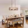 Rustic Gray Farmhouse Dining Room Chandelier