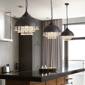 Crystal Dome Kitchen Pendant Light