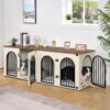 70.9 Oskar Double Dog Crate Furniture For 2 Dogs