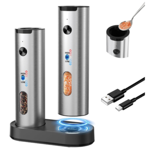 Rechargeable Electric Salt and Pepper Grinder Set