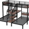 Bellemave Twin Over Twin Over Twin Bunk Bed