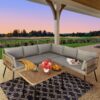 Kent Outdoor Patio L Shape Sectional Couch Set