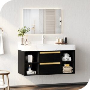 39 Wall Mounted Bathroom Vanity Cabinet With Sink