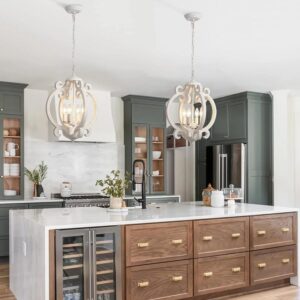 Oval Wooden Rustic Dining Room Chandelier