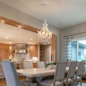 Wooden Rustic Dining Room Chandelier