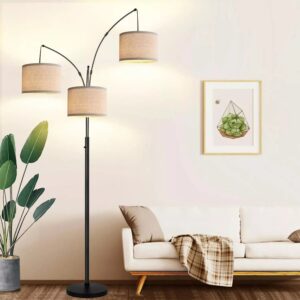 3 Lights Farmhouse Living Room Floor Lamp