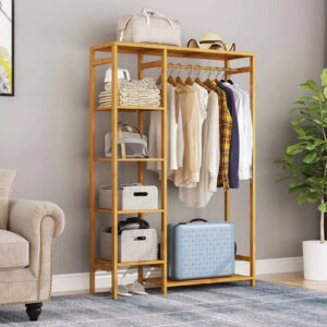 35 Heavy Duty Bamboo Wardrobe Clothes Rack