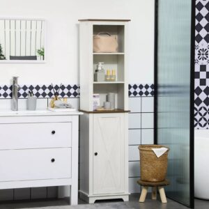 Farmhouse Freestanding Bathroom Linen Cabinet