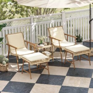 Meyer 5 Pieces Outdoor Patio Bistro Set