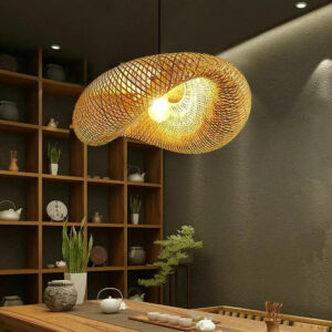 Wicker Bamboo Kitchen Pendant Light