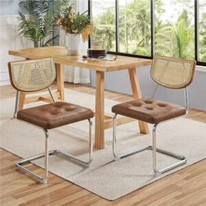 Keith Mid Century Rattan Dining Chair (Set of 2)