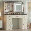 Conor Vanity Makeup Desk w/ Mirror & Lights