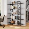 Tall Industrial Bookcase Bookshelf